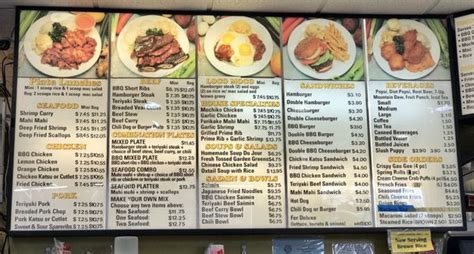 Place is a little run down and the workers are always in a bad mood but they have a solid <strong>menu</strong> with reasonable prices. . Loco moco drive inn waipio menu